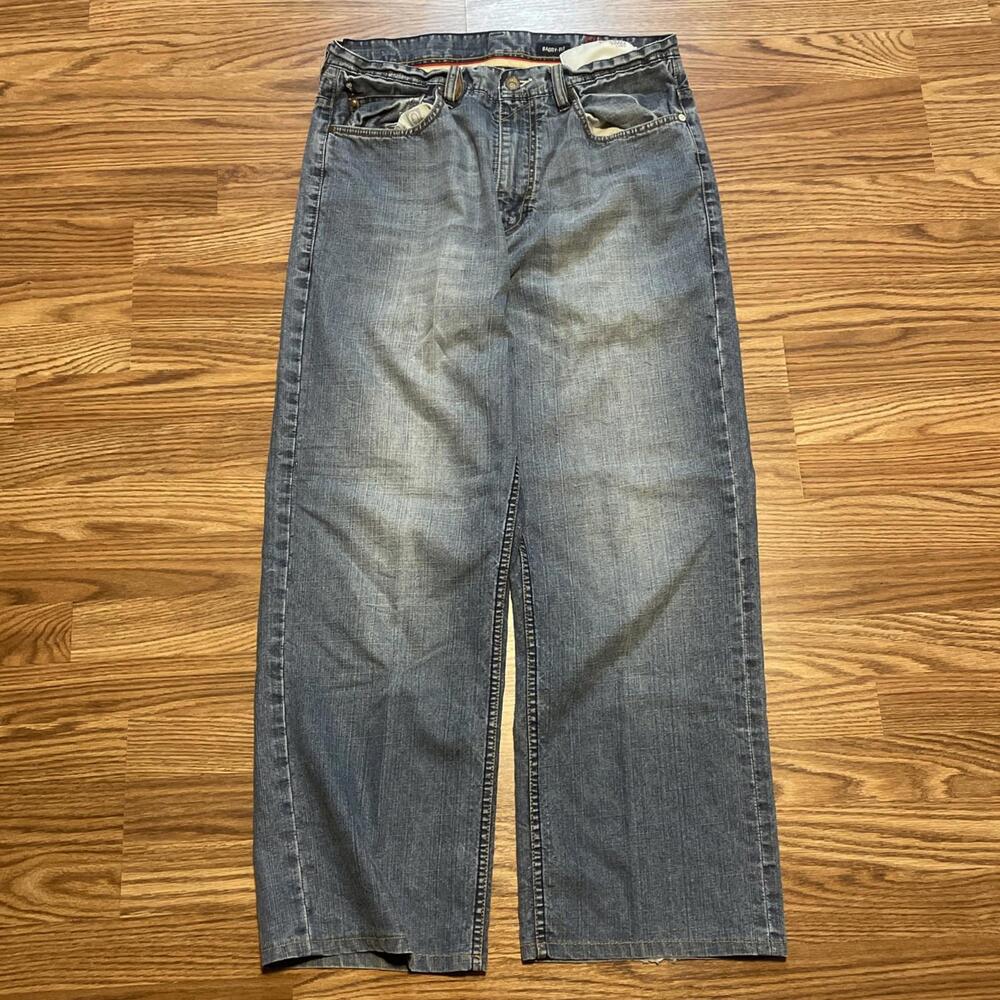 Ecko Unltd.  Unlimited Men's BlueDenim Jeans Size 34 Baggy Fit  Stash Pocket
